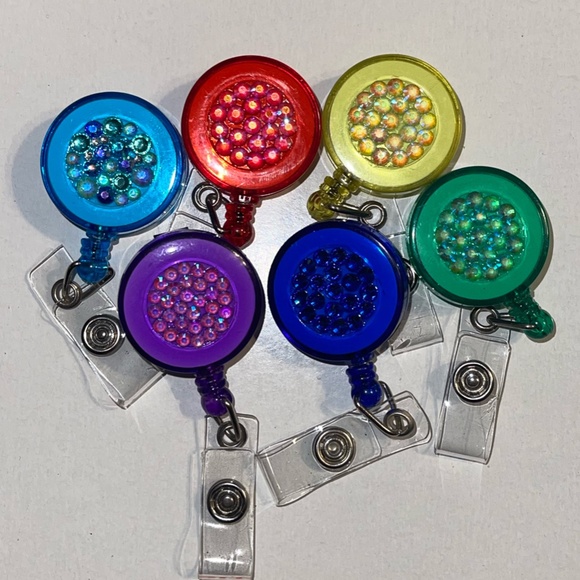 Rhinestone Bling Badge Holder - Picture 3 of 9
